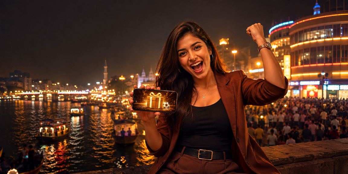 A user on their mobile at a night market in Narayanganj enjoying k80 casino